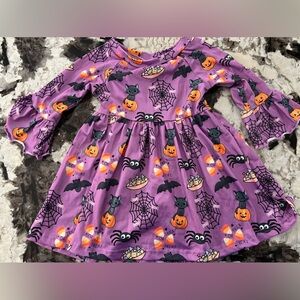 Toddler kitty cat purple Halloween dress